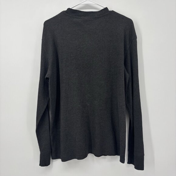 Southpole Gray Long Sleeve Waffle Knit Thermal Shirt Mens Size Large Vintage Y2K - Picture 2 of 10